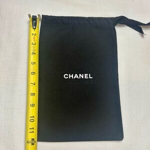 Authentic Chanel Black Cotton Drawstring Dust Bag 12”x8x”